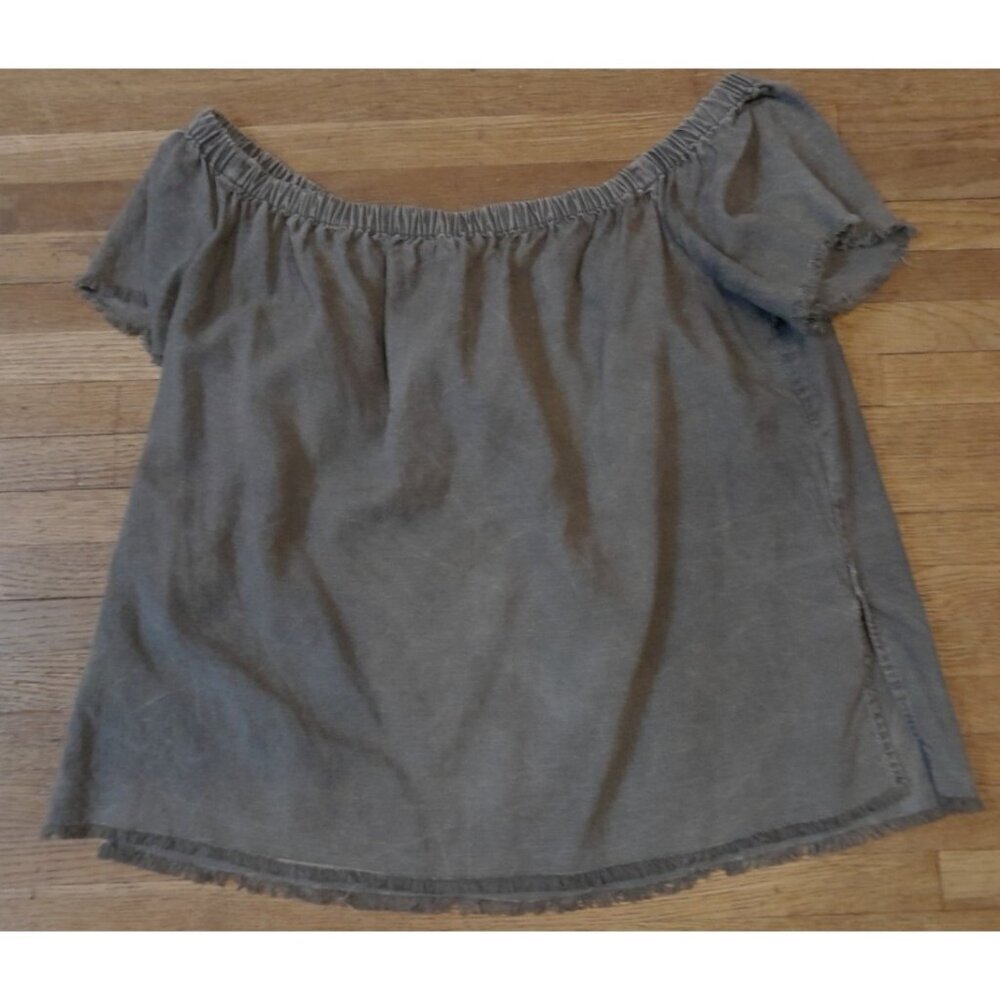 Cloth & Stone Boho Cottagecore Minimalist Lightweight Casual Sz Large Fringe Top